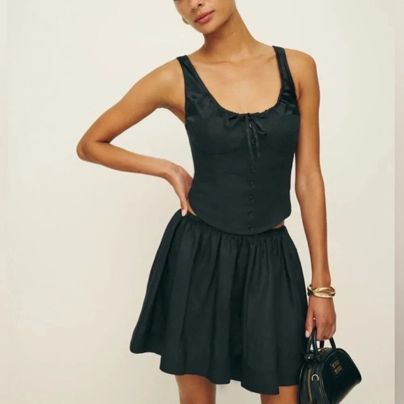 Reformation Dresses & Skirts - NEW Reformation Evy Linen Two Piece Matching  Set in Black | size 0